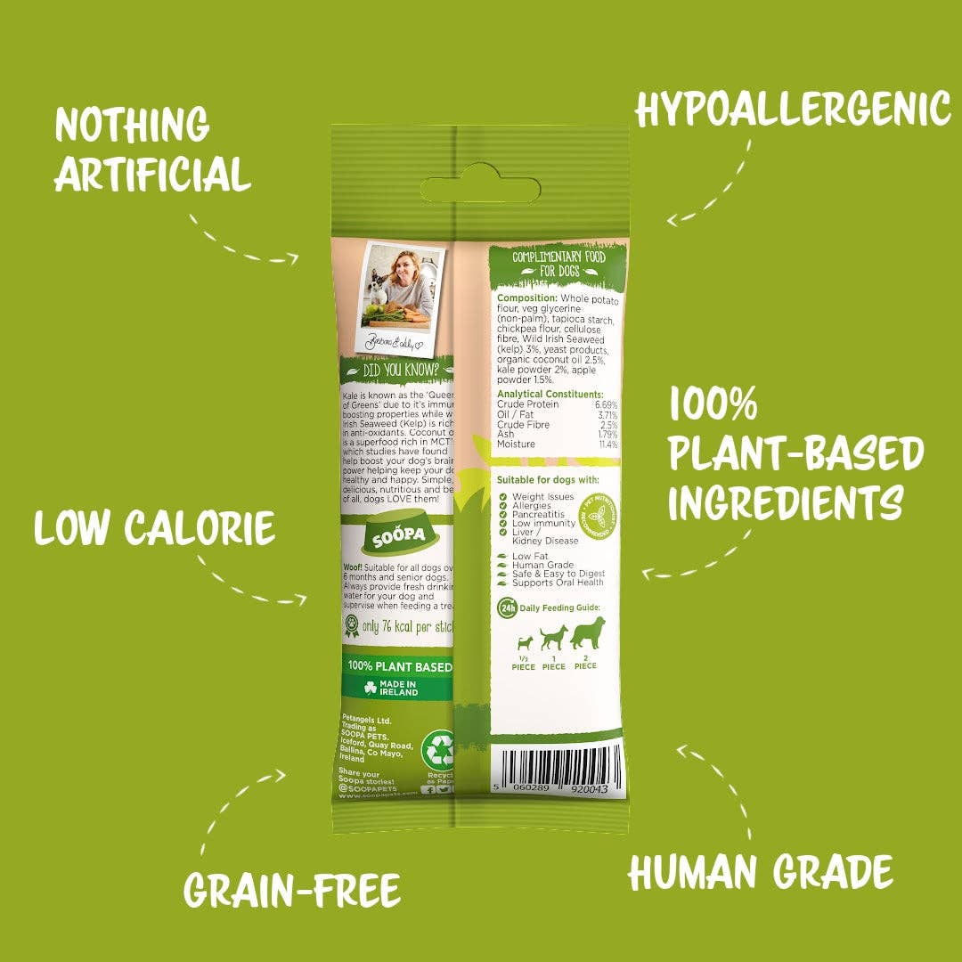 Natural Vegan Dog Dental Treat - Kale & Apple Sticks - Share Happy Outfits