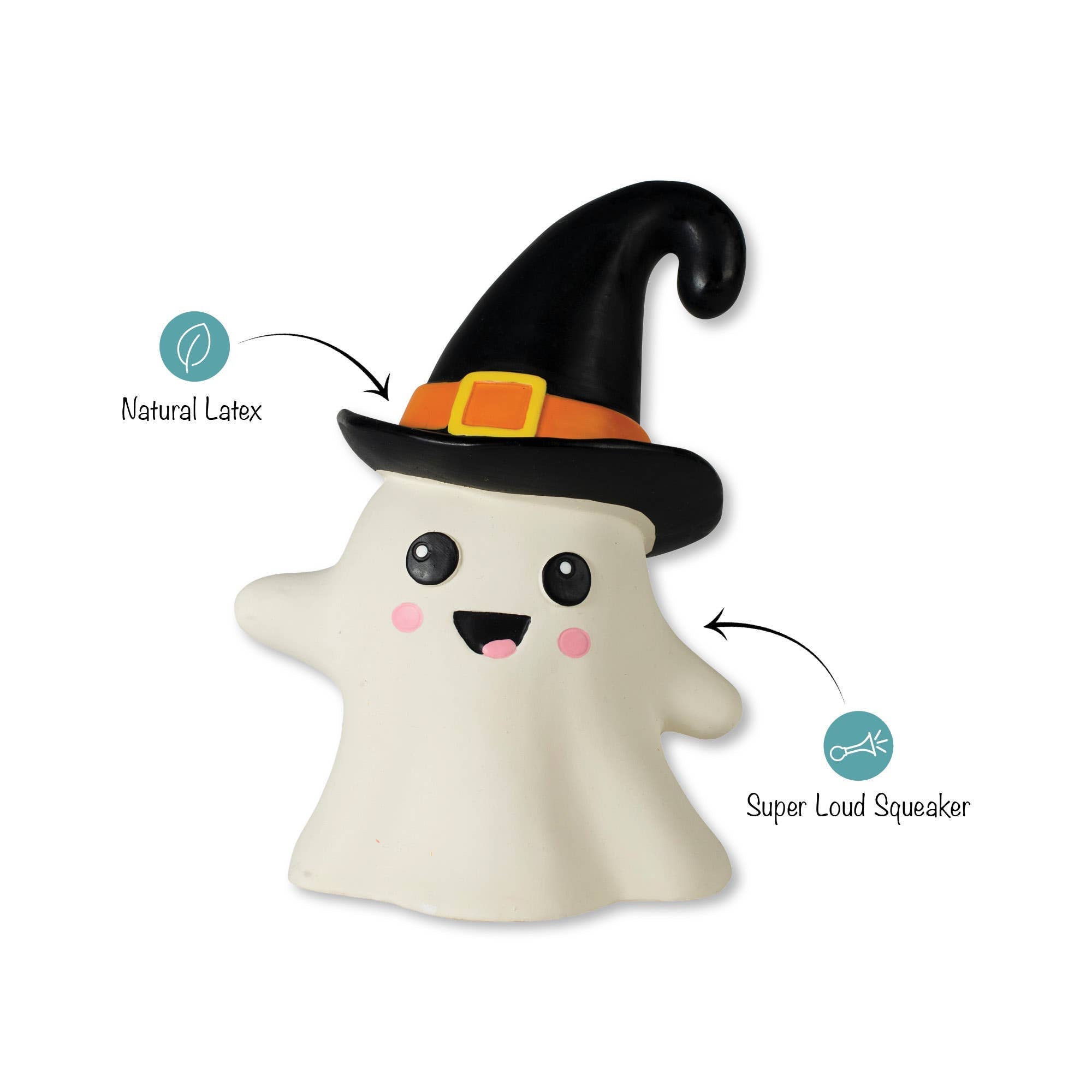 Fringe ONE WICKED GHOST LATEX DOG TOY - Share Happy Outfits