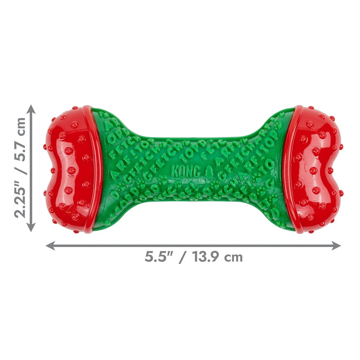 KONG Holiday CoreStrength Bone - Durable Christmas Dental Chew Dog Toy - Share Happy Outfits