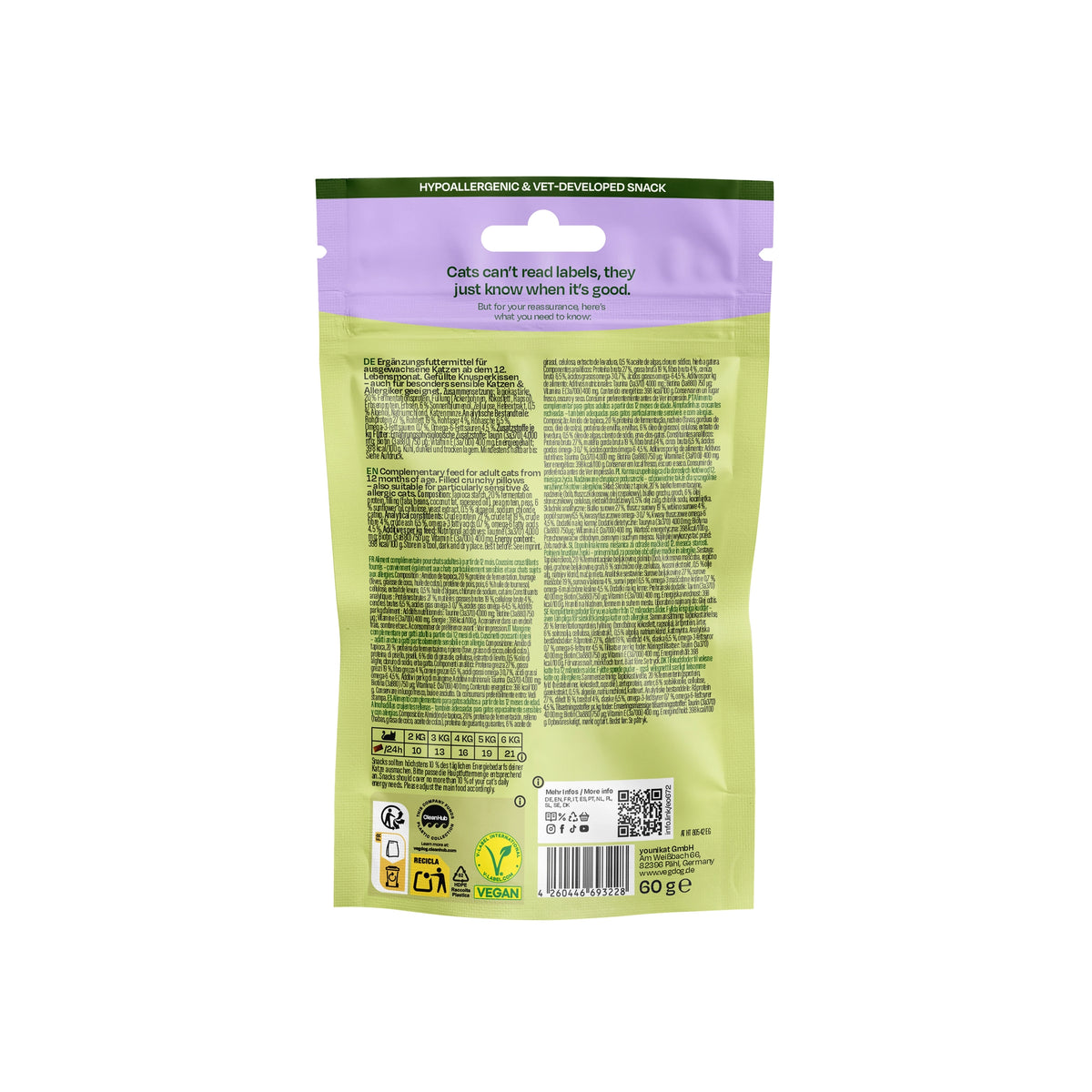 VEGCAT Skincares - Hypoallergenic Skin & Coat Cat Treats