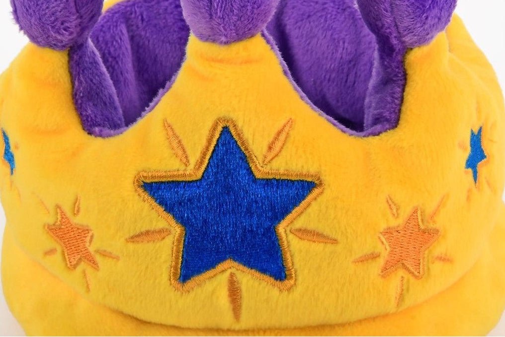 Canine Crown Dog Toy | Squeaky Crinkle Royal Plush | Photo Prop & Play Toy - Share Happy Outfits