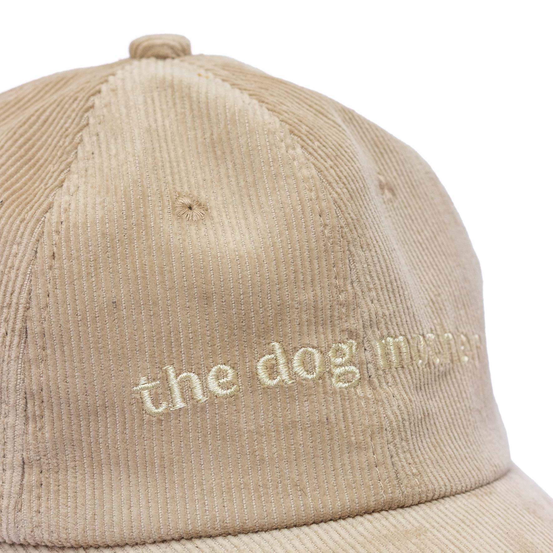 Beige corduroy cap with &