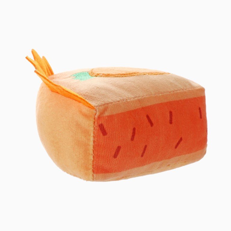 Plush toy shaped like a watermelon on a white background