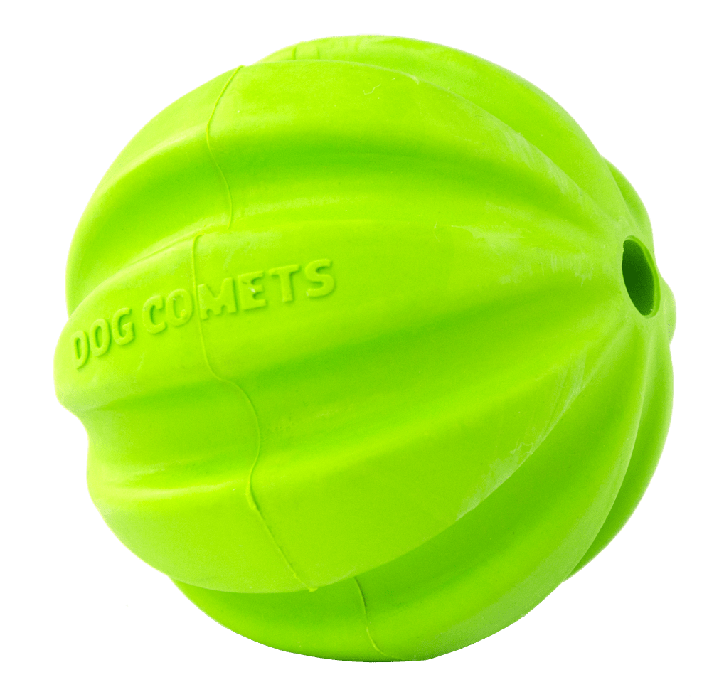 Green dog toy ball with &