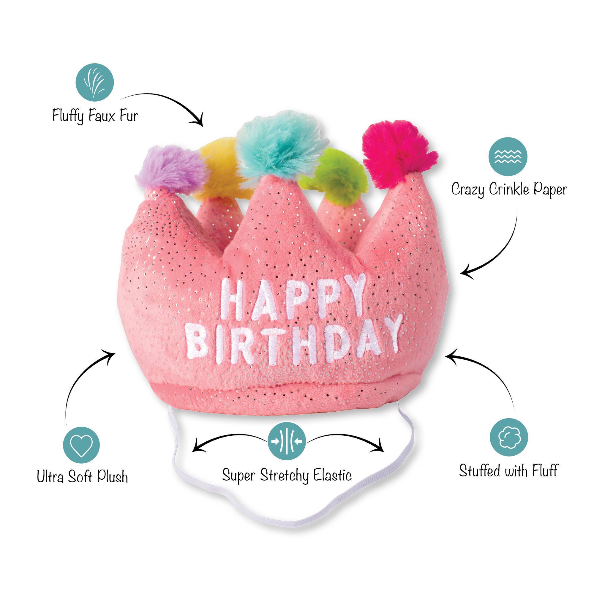 If The Crown Fits – Birthday Plush Dog Toy - Share Happy Outfits