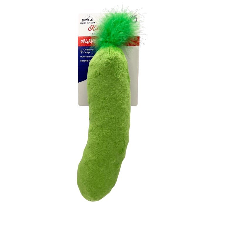 Kittybelles Extra-Large Catnip Pickle Kicker Toy with Crinkle & Jute Back - Share Happy Outfits