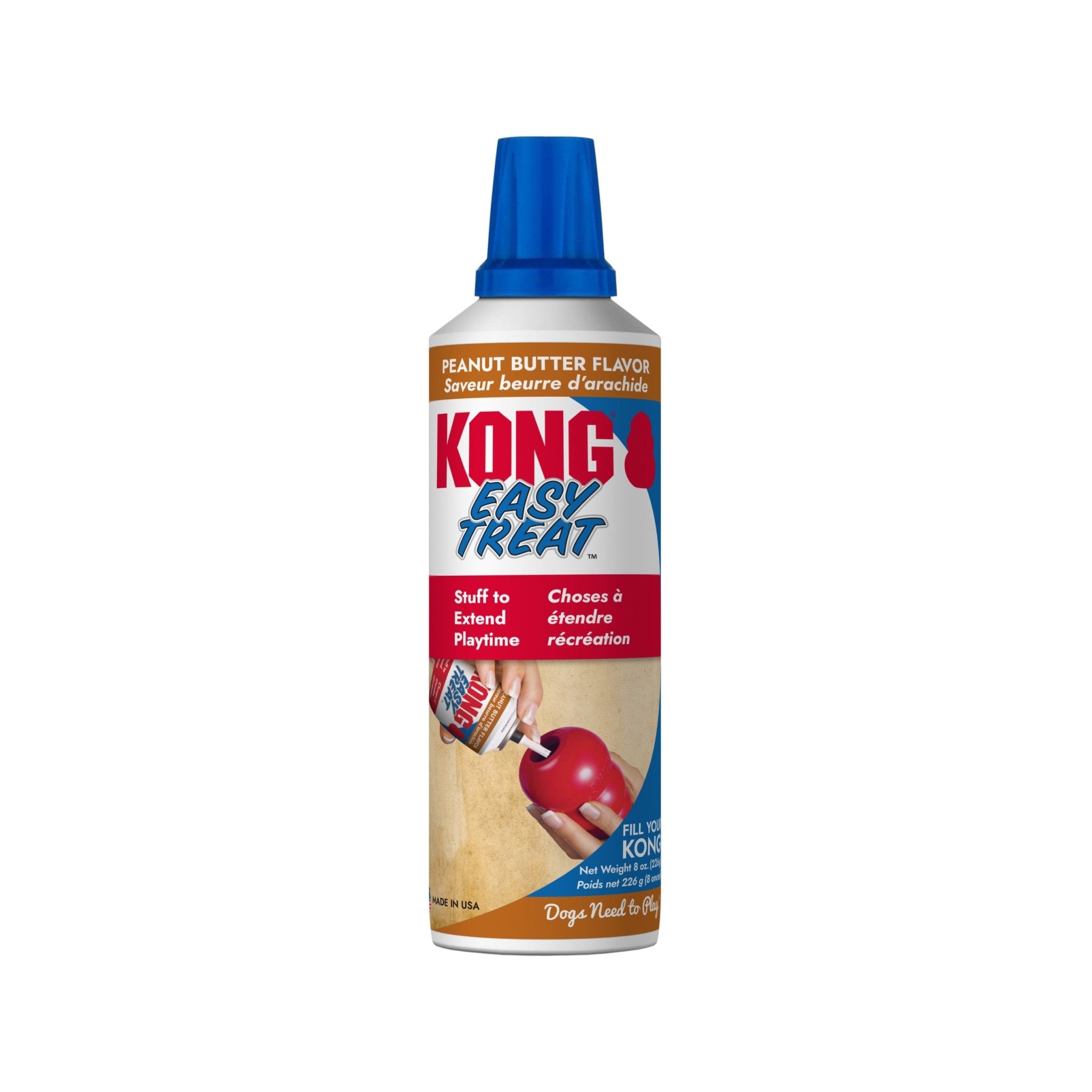 Kong Easy Treat peanut butter flavor toy on a white background