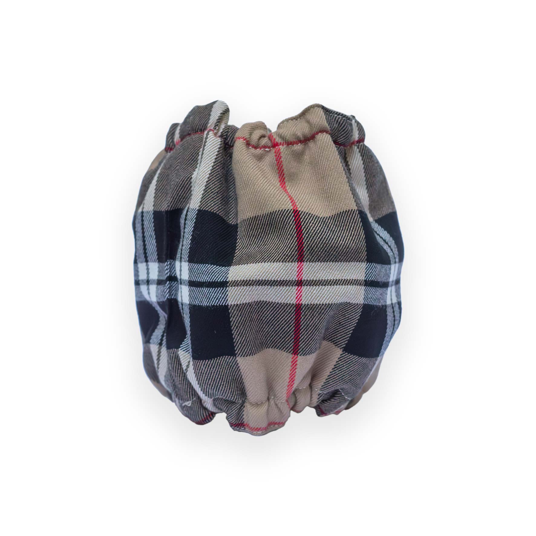 Beige dog snood on a white background