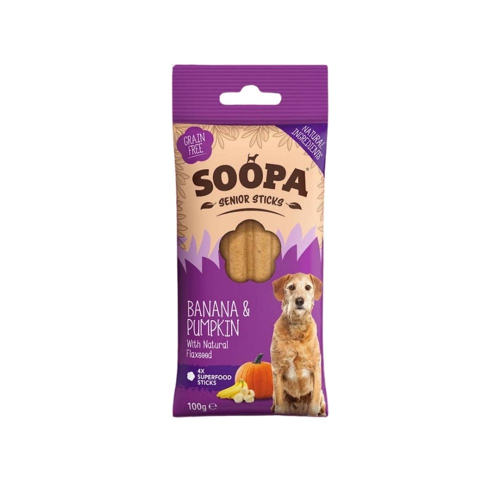 Natural Vegan Dog Dental Sticks for Senior Dogs - Banana, Pumpkin & Flaxseed - Share Happy Outfits