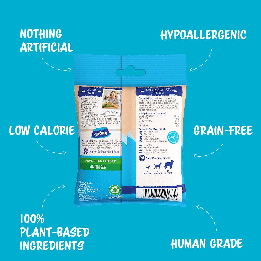 Natural Vegan Dog Healthy Bites – Coconut & Chia Seed - Share Happy Outfits