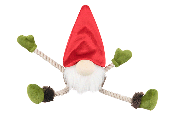 P.L.A.Y. Willow’s Mythical Collection - Ned the Gnome Plush Dog Toy - Share Happy Outfits
