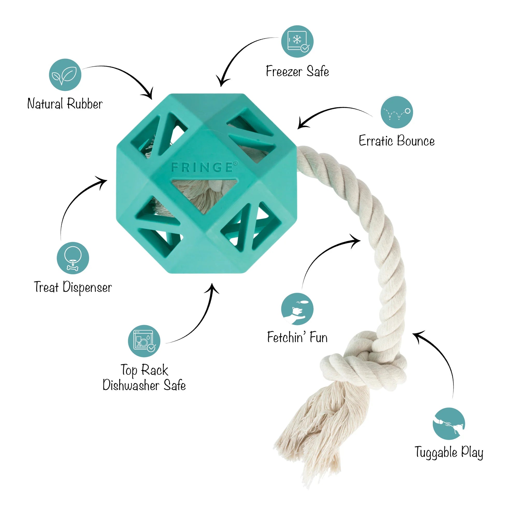 Pull My Way Rubberen Hondenspeeltje – Snoepdispenser & Trekspeeltje - Share Happy Outfits