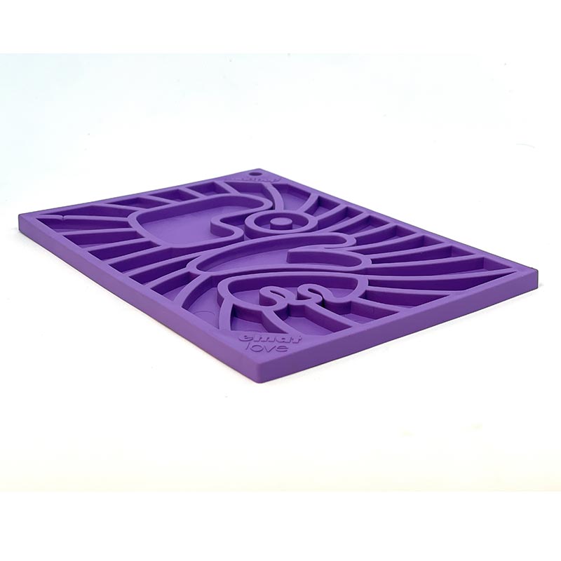 Purple silicone mold on a white background