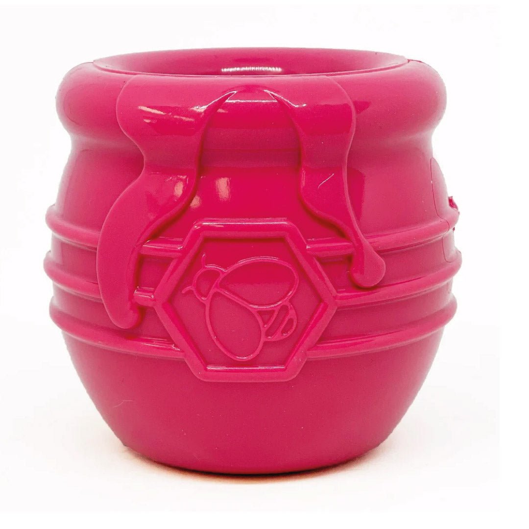 SodaPup Honey Pot Durable Rubber - Treat Dispenser & Frozen Enrichment Toy for Dogs - Share Happy Outfits