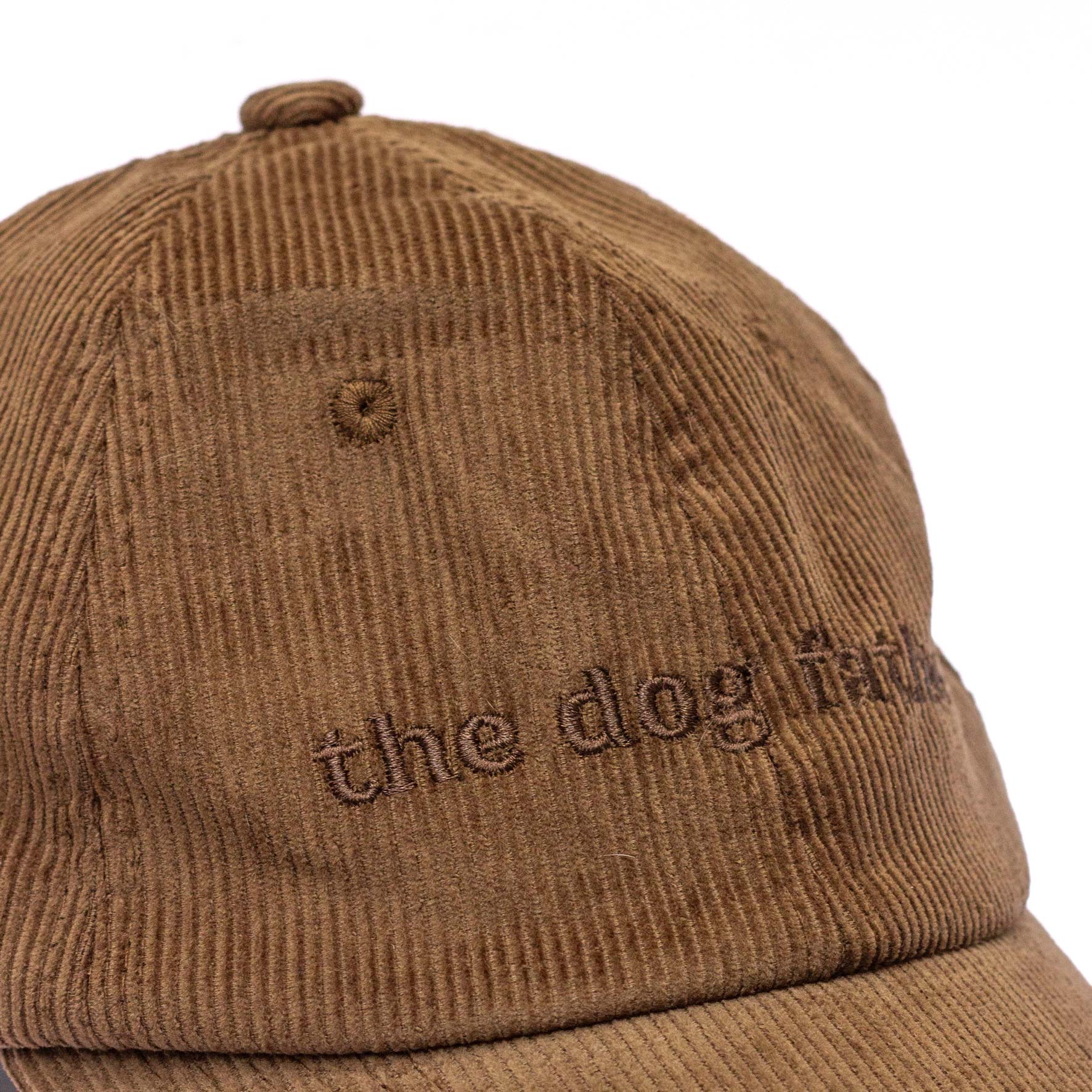 Brown corduroy cap with &