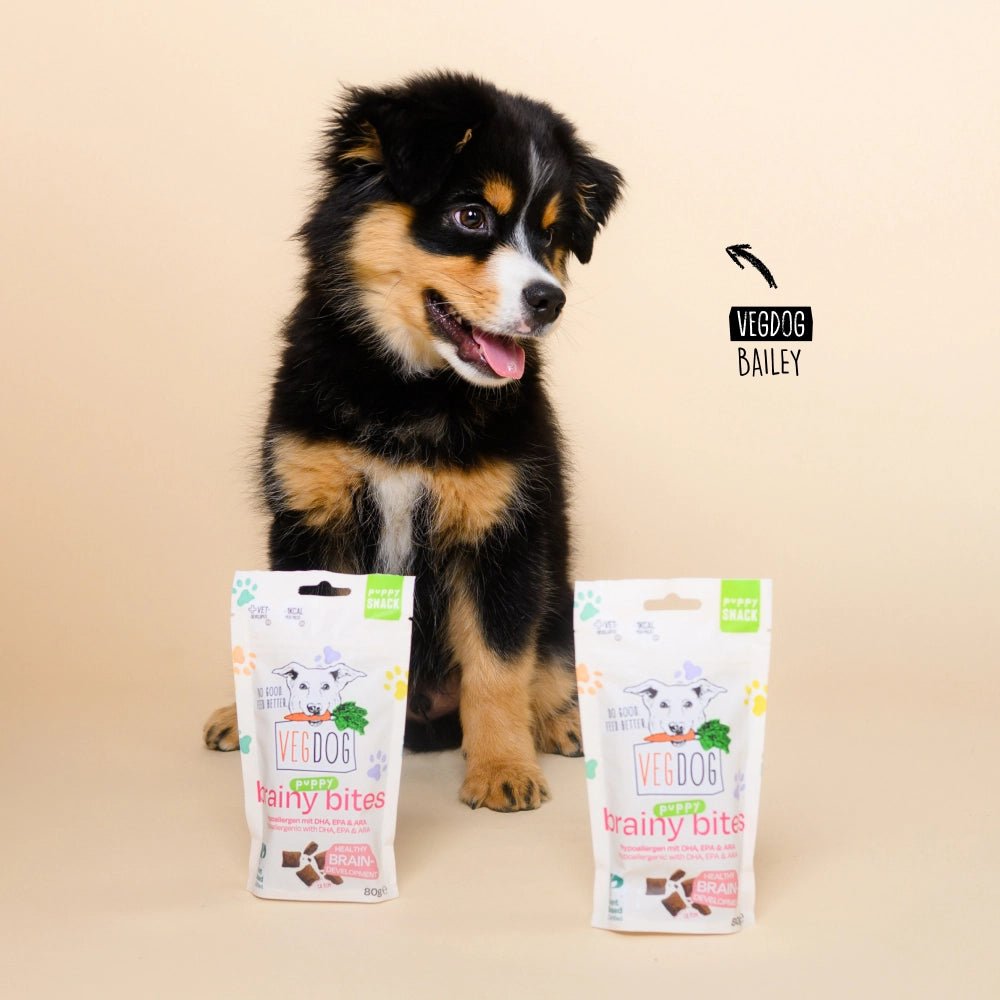 VEGDOG Brainy Bites – Puppy Training Treats with DHA, EPA & ARA for Brain Development - Less than 1 kcal per piece - Share Happy Outfits