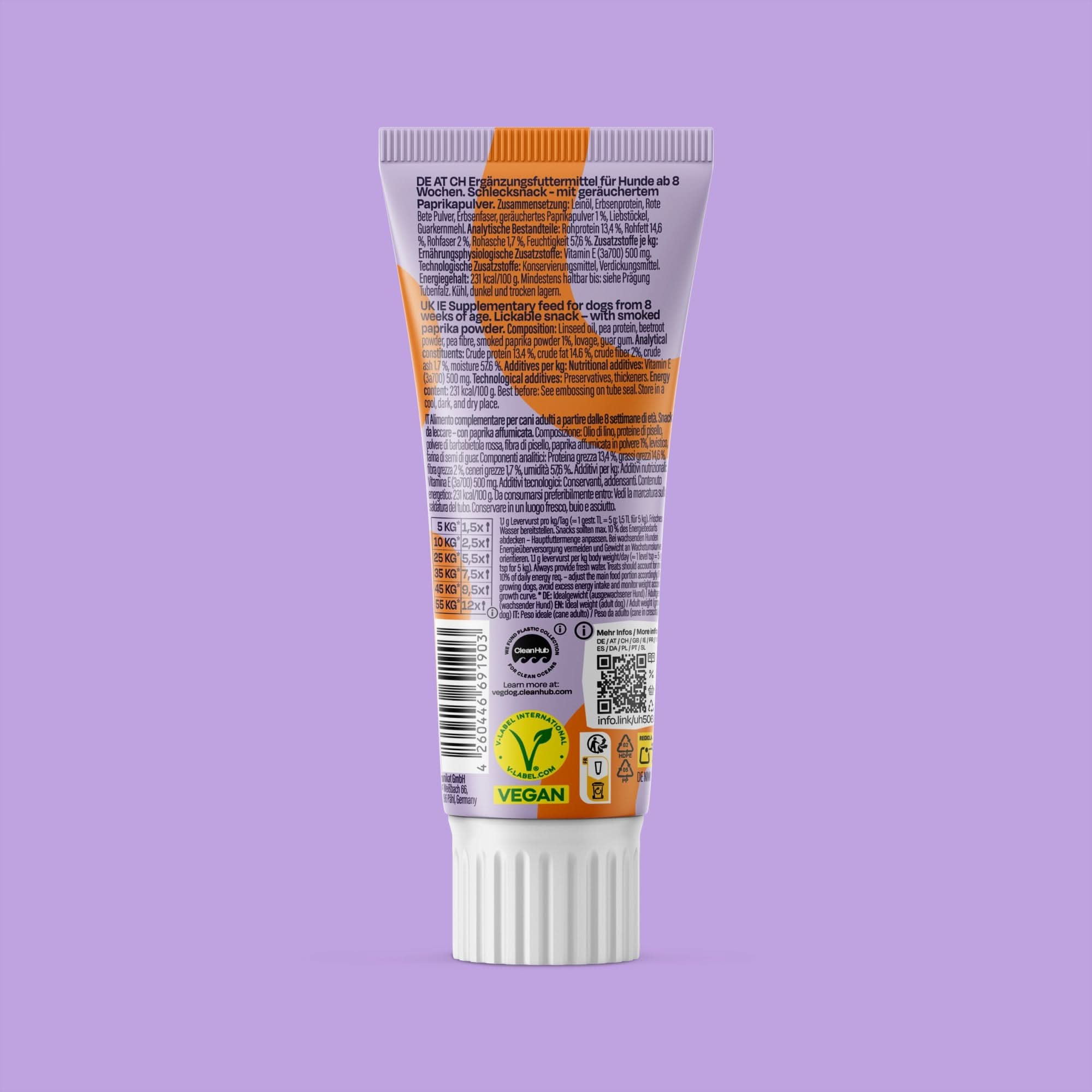 VEGDOG Levervurst | Vegan Training Treat Paste for Dogs | Hypoallergenic Reward in a Tube - Share Happy Outfits