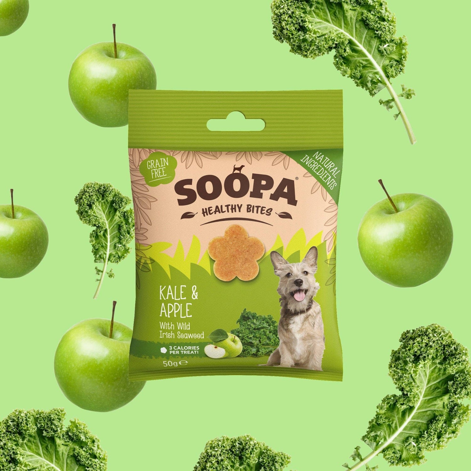 Natural Vegan Dog Healthy Bites - Kale &amp; Apple - Share Happy Outfits