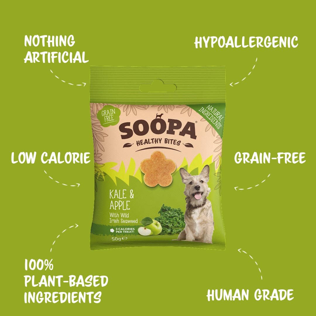 Natural Vegan Dog Healthy Bites - Kale &amp; Apple - Share Happy Outfits