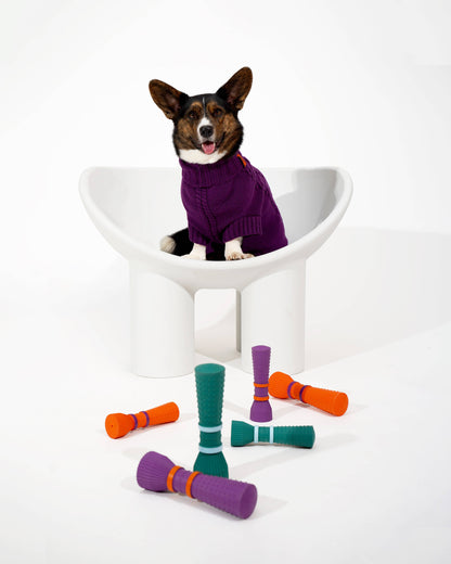Chewing Dog Toy - Orange Zoomies Cone in Natural Rubber - Share Happy Outfits