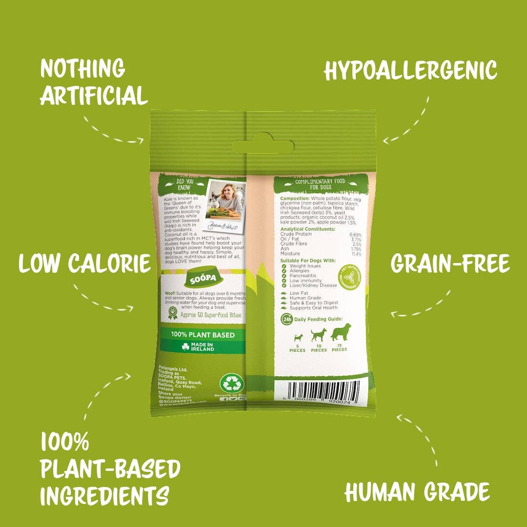 Natural Vegan Dog Healthy Bites - Kale &amp; Apple - Share Happy Outfits