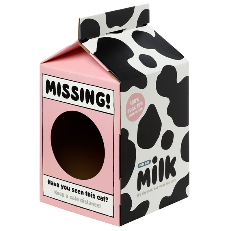 Kattenhuisje Melkpak – Duurzaam Kartonnen Katten Den