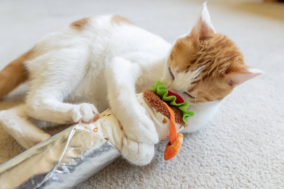 P.L.A.Y Feline Frenzy Shrimp Purrito Kicker Toy - Share Happy Outfits