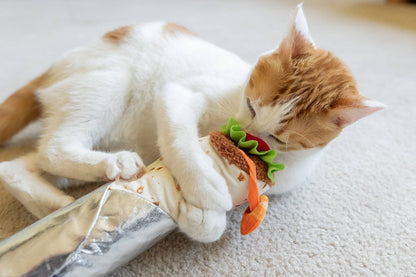 P.L.A.Y Feline Frenzy Shrimp Purrito Kicker Toy - Share Happy Outfits