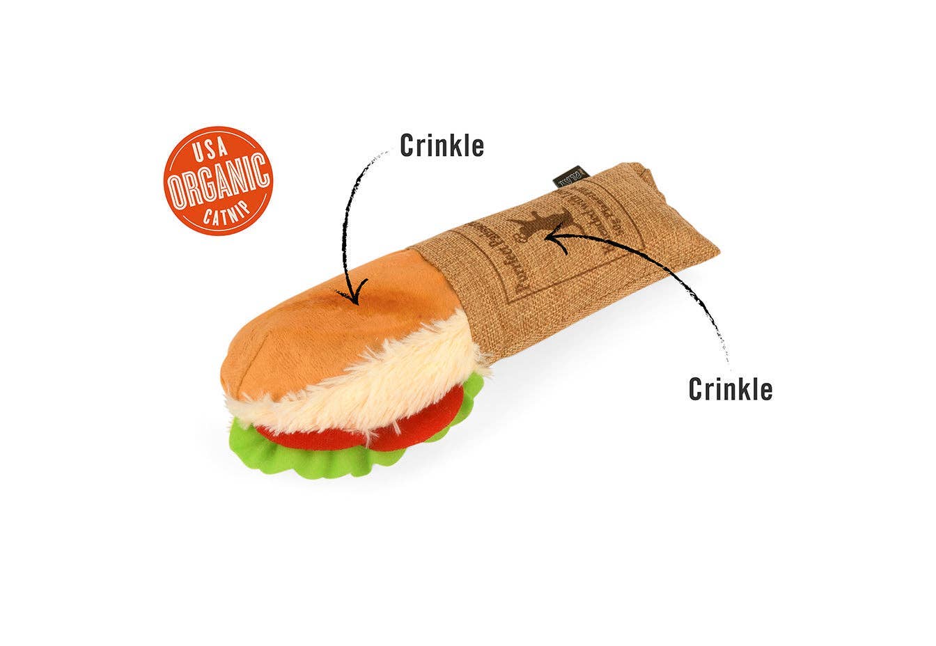 P.L.A.Y Feline Frenzy Tuna Baguette Kicker Toy - Share Happy Outfits