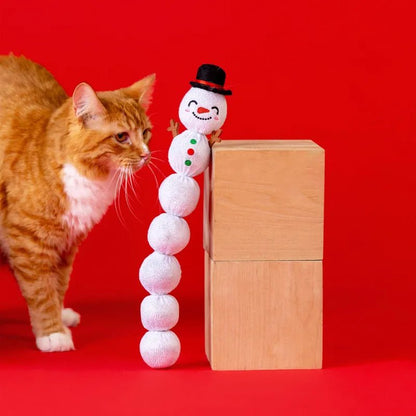A Jolly Cool Fellow - Christmas Snowman Kicker Cat Toy