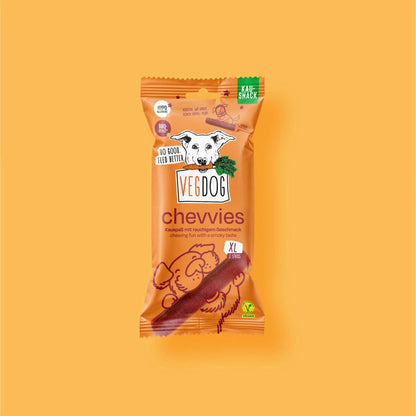 Packaged dog treats with &