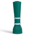 Bright  green rubber Zoomies cone dog toy with textured surface and squeaker
