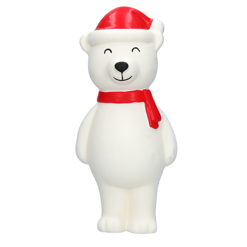 Christmas Polar Bear - Squeaky Latex Dog Toy 18 cm - Share Happy Outfits
