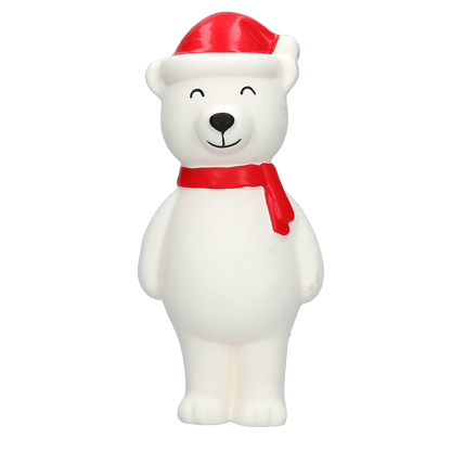Christmas Polar Bear - Squeaky Latex Dog Toy 18 cm - Share Happy Outfits
