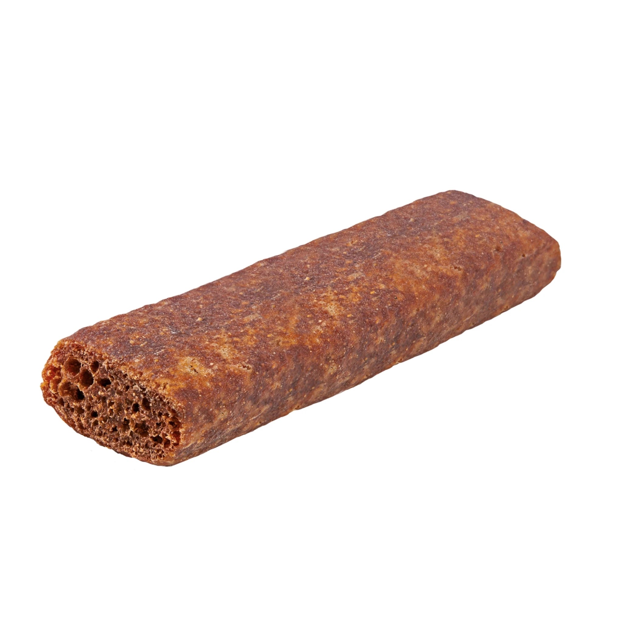 Rusty metal rod on a white background