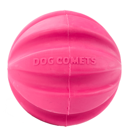 Pink rubber ball with &