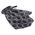 Gray textured pouch with drawstring on a white background