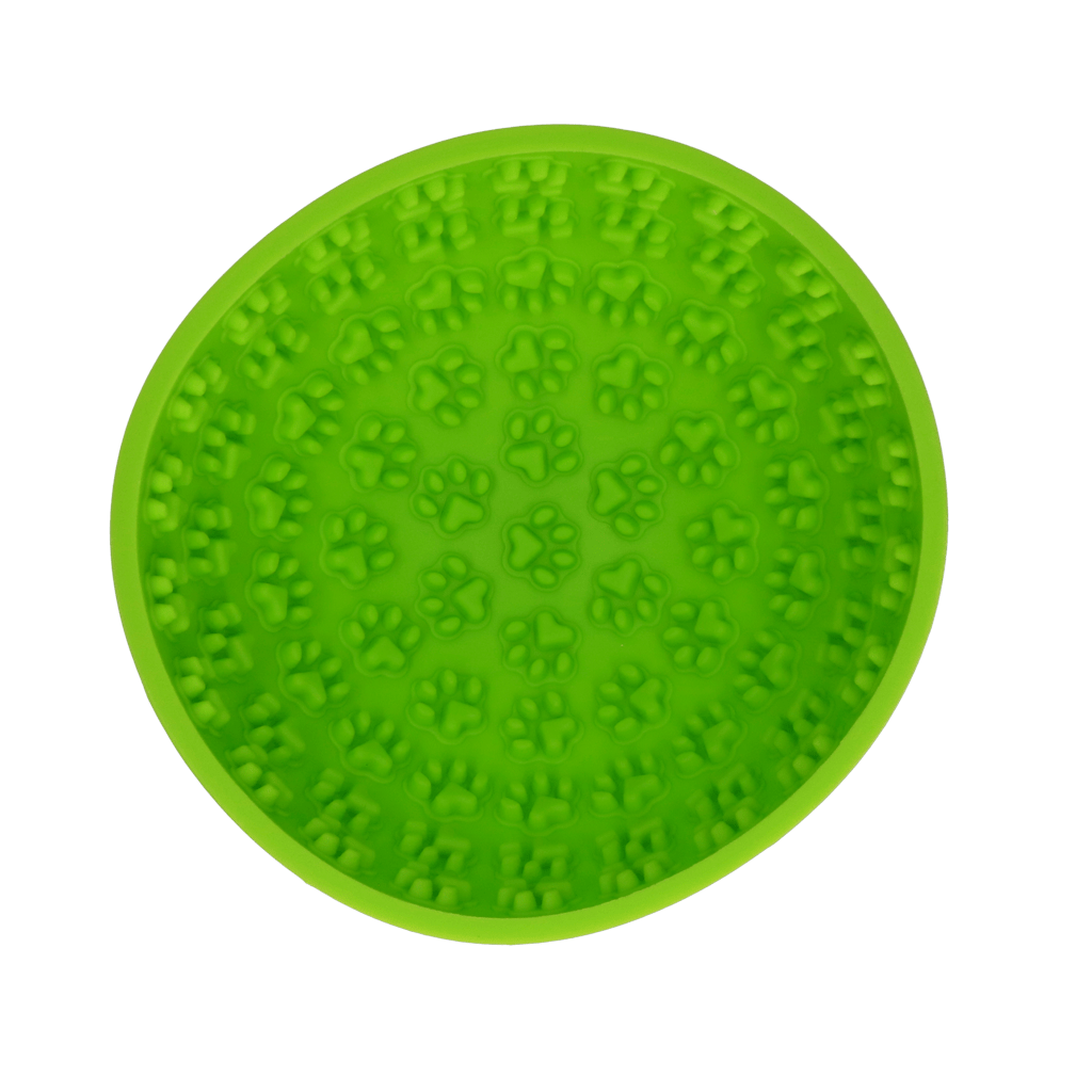 Green textured round mat on a transparent background