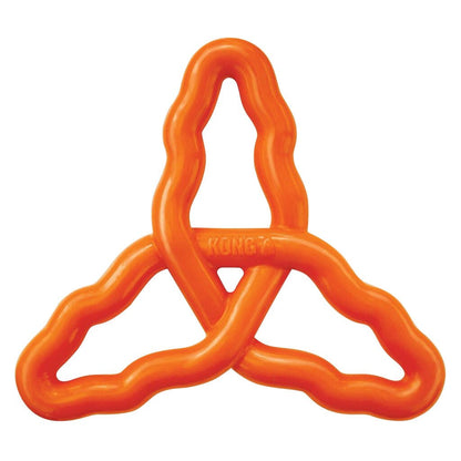 Orange KONG dog toy on a white background