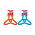 Two dog toys, one orange and one blue, on white background with KONG branding.