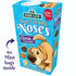 Box of grain-free dog treats with assorted flavors, 6 mini bags inside