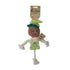 Scarecrow-shaped toy with a rope, on a white background