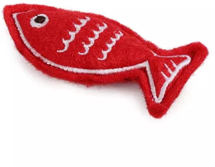 Happy Holiday Gingerbread Man &amp; Fish - 2-Piece Christmas Catnip Toy Set - Share Happy Outfits