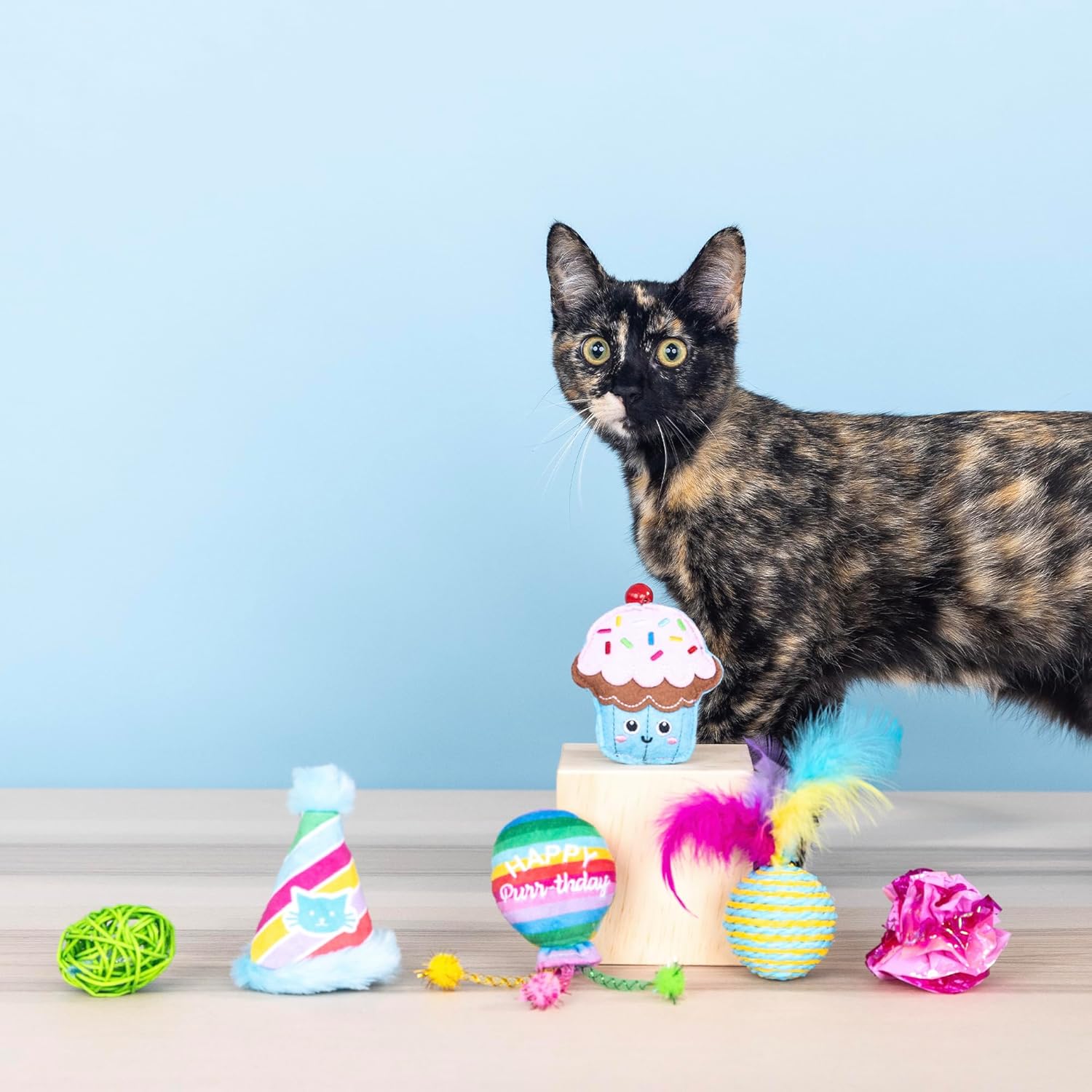 Happy Purrthday Cat Toy Set | Catnip Toys for Cats, Birthday Cat Toys, Interactive Cat Toys - Share Happy Outfits