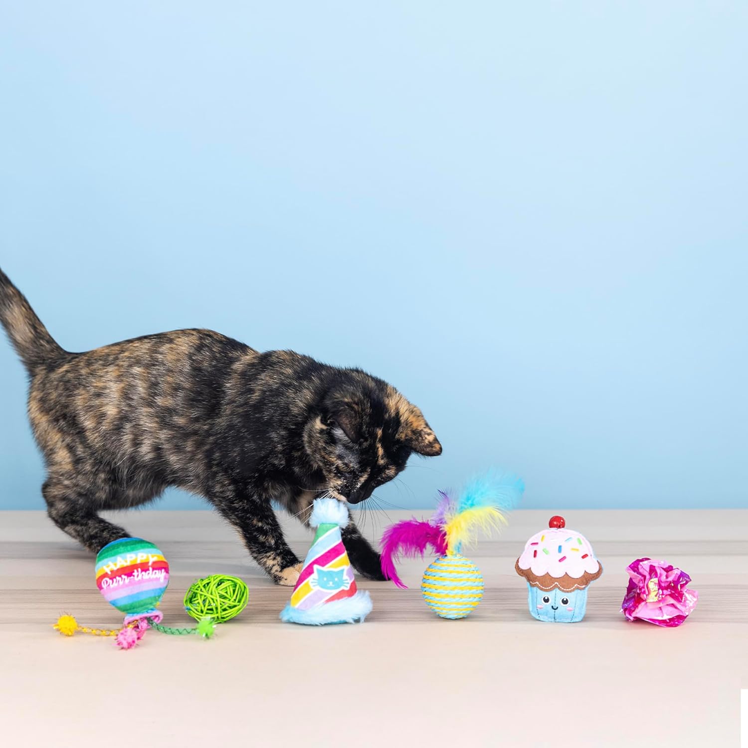 Happy Purrthday Cat Toy Set | Catnip Toys for Cats, Birthday Cat Toys, Interactive Cat Toys - Share Happy Outfits