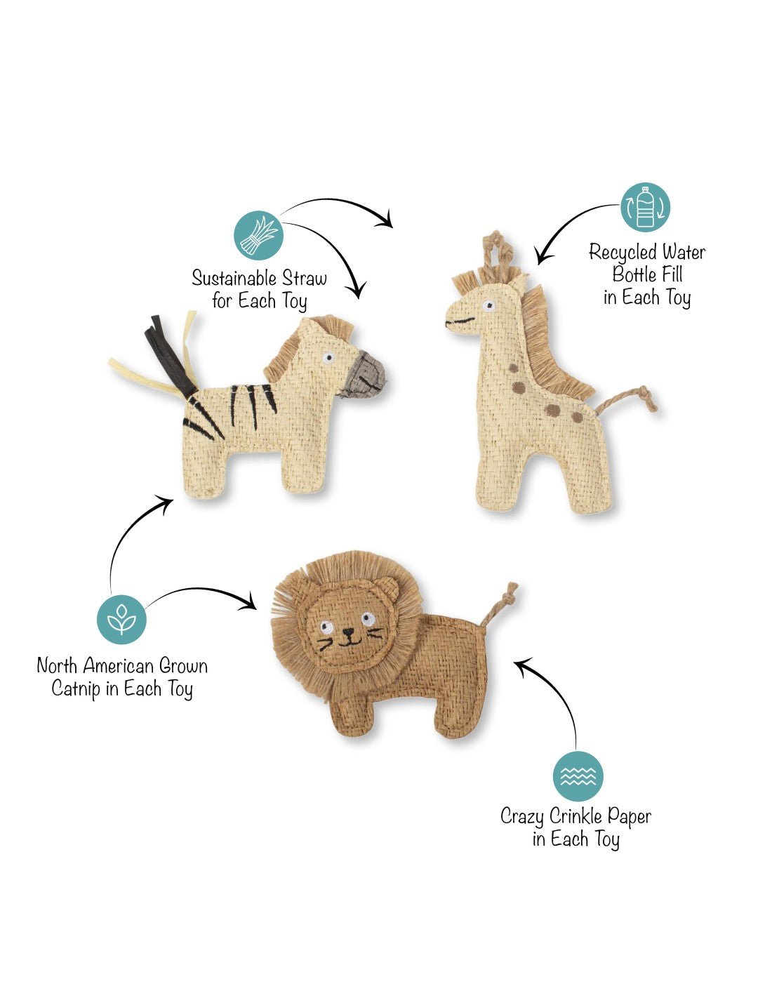 Having a Wild Time! 3-Piece Eco-Friendly Cat Toy Set - Share Happy Outfits