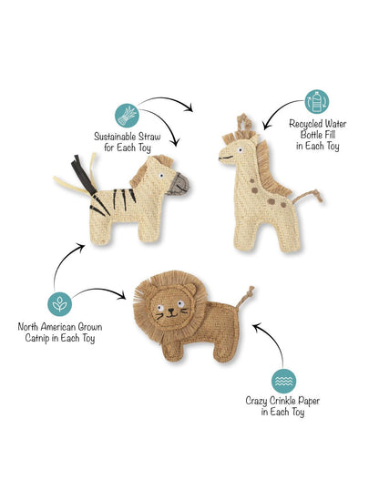 Having a Wild Time! 3-Piece Eco-Friendly Cat Toy Set - Share Happy Outfits