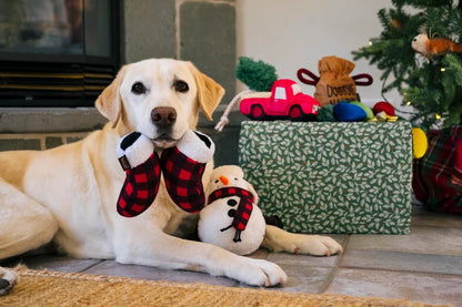 Home for the Holidays Mittens - Christmas Rope Dog Toy