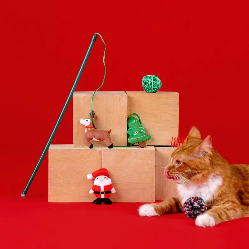 Jingle Joy - 6-Piece Christmas Cat Toy Set