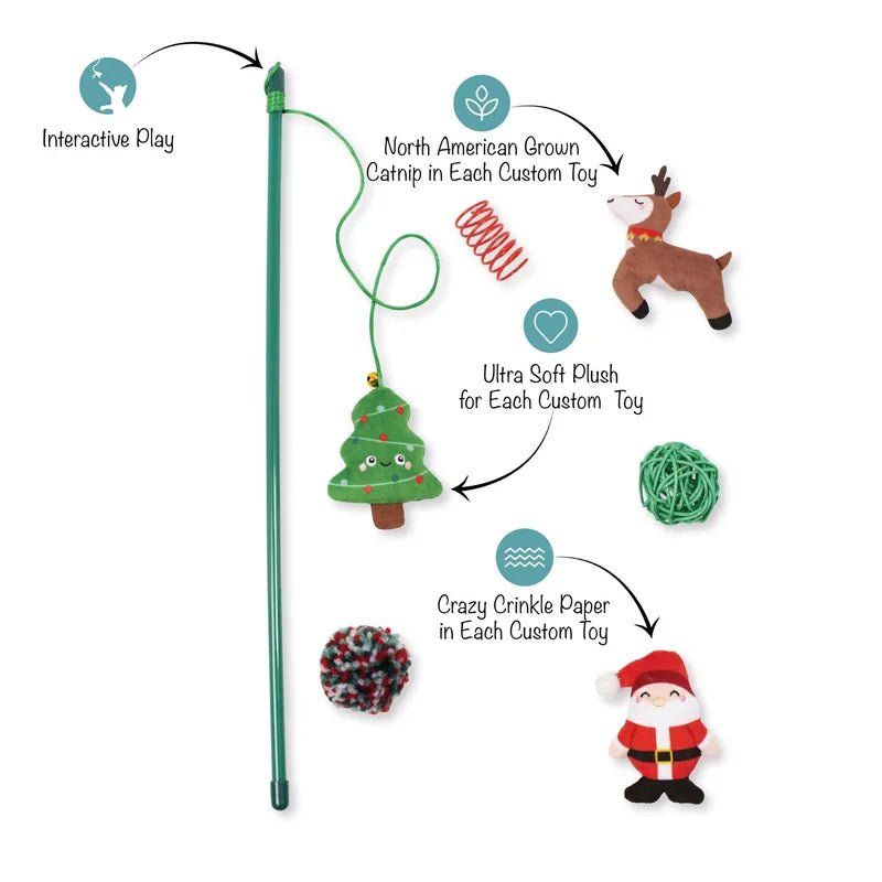 Jingle Joy - 6-Piece Christmas Cat Toy Set